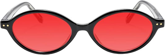 TIJN Olisa Blue Light Blocking Glasses for Women Men,Oval Glasses Frame Bluelight Glasses for Gaming/Computer/Screen