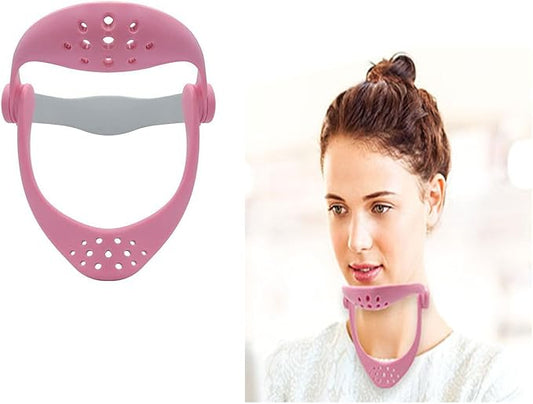 360°Adjustable Neck Brace - Cervical Collar with Neck Stretcher | Neck Orthotics for Forward Head Posture Correction and Cervical Spine Support and Alleviating Pressure (Pink)