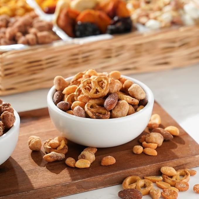 Broadway Basketeers Fruit & Nuts Sympathy Gift Basket - Gourmet Bereavement & Condolence Care Package with Assorted Healthy Snacks - Thoughtful Sympathy Gifts for Loss of Loved One, Grief, Funeral