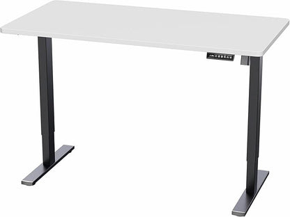 VIVO Electric 55 x 28 in Standing Desk, Memory Height Adjustment, 1B Series, One-Piece White Top, Black Frame, DESK-KIT-1B55W
