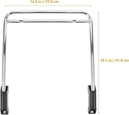 Stainless Steel Retractable Footrest Rack with Swivel Chair Accessory Practical Office Footrest for Leg Support and Stress Relief Easy Pull-Out Frame for Comfortable Sitting Silver