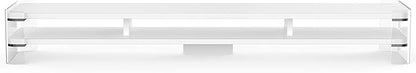 Fenge Acrylic Monitor Stand Riser, Clear Dual Acrylic Computer Monitor Stand for 2 Monitors, 2 Tier Wood Office Desk Storage Organizer for Laptop, Computer, TV Stand