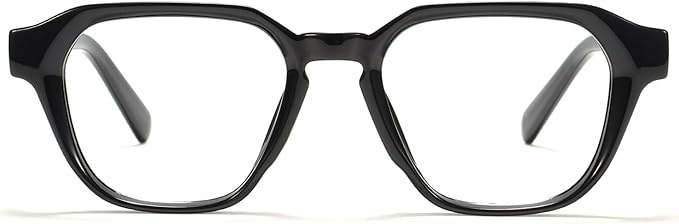 TIJN Blue Light Blocking Glasses for Women Men TR90 Rectangle Frame and Chic Preppy Style Computer Screen Glasses