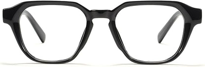TIJN Blue Light Blocking Glasses for Women Men TR90 Rectangle Frame and Chic Preppy Style Computer Screen Glasses
