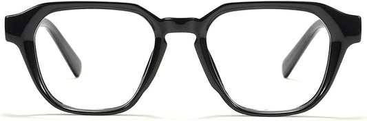 TIJN Blue Light Blocking Glasses for Women Men TR90 Rectangle Frame and Chic Preppy Style Computer Screen Glasses