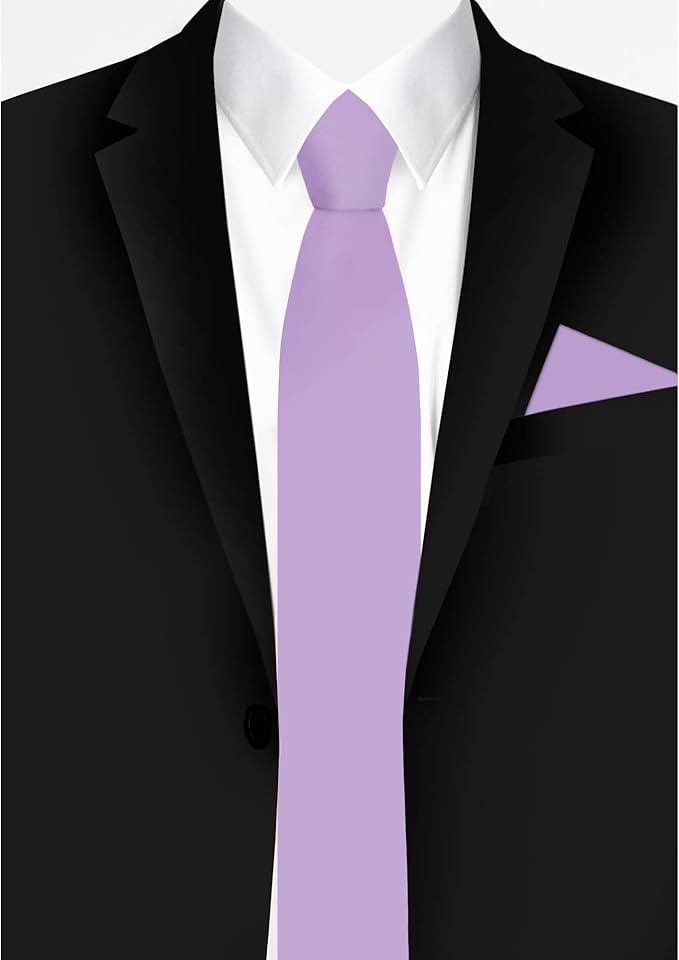Jacob Alexander Men's Slim Width 2.75" Solid Color Tie