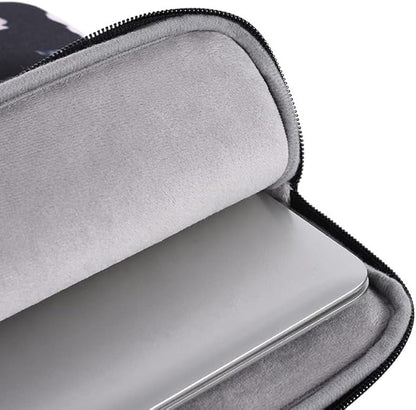 Laptop Sleeve 14 Inch,Waterproof Protective Notebook Case Briefcase Carrying Bag Compatible with MacBook,Acer,Asus, Dell,Lenovo,Microsoft,HP Laptop Cover (Black Flowers, 13 inch)
