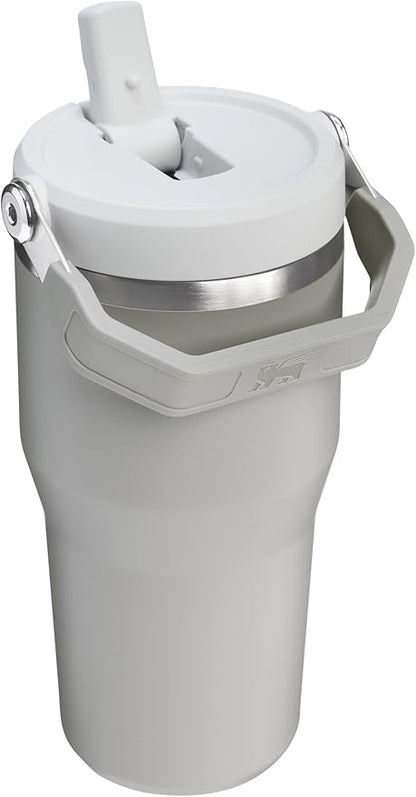 STANLEY IceFlow 2.0 Flip Straw Tumbler with Handle 20 oz | Twist On Lid and Flip Up Straw | Leak Resistant Water Bottle | Insulated Stainless Steel | BPA-Free | Ash