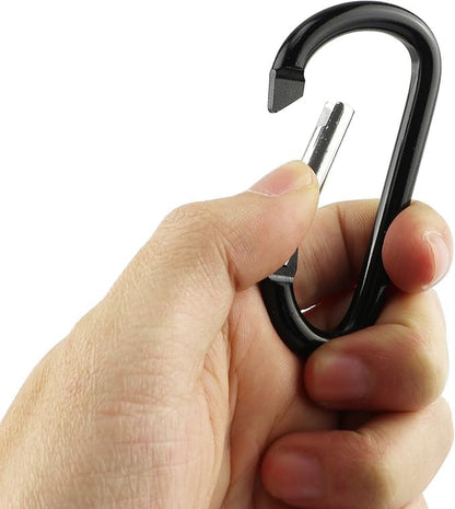 Carabiner Keychain Clip -3" Aluminum Carabiner D Ring, Caribeener Clips, Spring Snap Hook for Keychain Clip