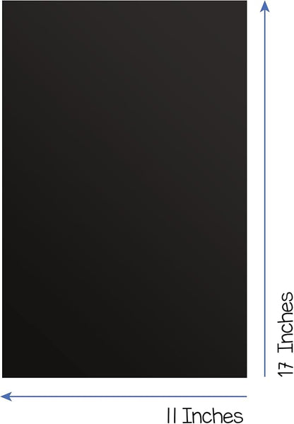 Hygloss Black Paper - 24 lb, 89 GSM, Acid-Free, Fade-Resistant, 11x17-Inch Ledger Size Color Copy Paper, 50 Sheets
