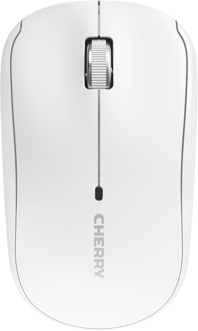 Cherry MW 2200 Compact Laptop Mouse with Nano USB Receiver and Carrying Pouch (White)