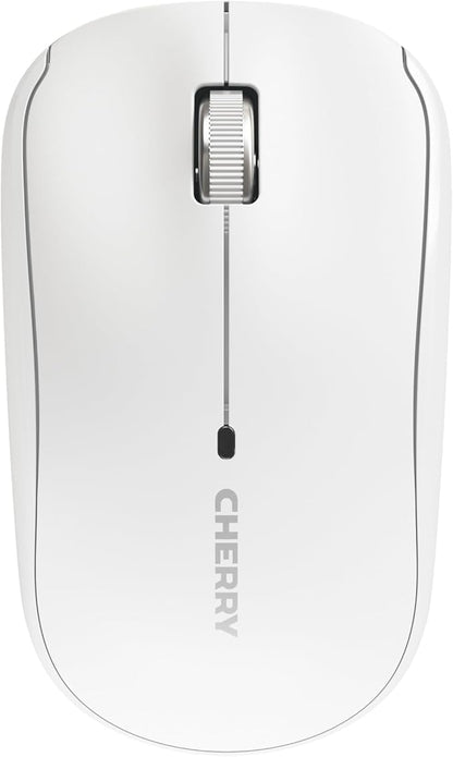 Cherry MW 2200 Compact Laptop Mouse with Nano USB Receiver and Carrying Pouch (White)