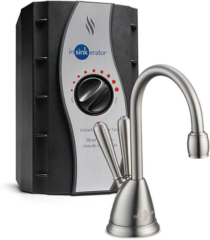 InSinkErator View Instant Hot & Cold Water Dispenser - Faucet & Tank, Satin Nickel, HC-View-SN 10.00 x 11.50 x 0.00 inches & F-1000S Standard Under Sink Water Filtration System