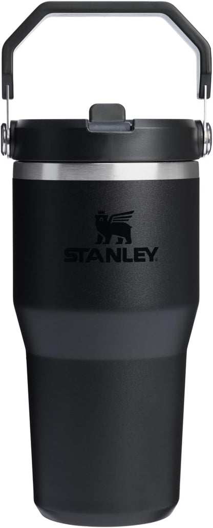 STANLEY IceFlow 2.0 Flip Straw Tumbler with Handle 20 oz | Twist On Lid and Flip Up Straw | Leak Resistant Water Bottle | Insulated Stainless Steel | BPA-Free | Black 2.0