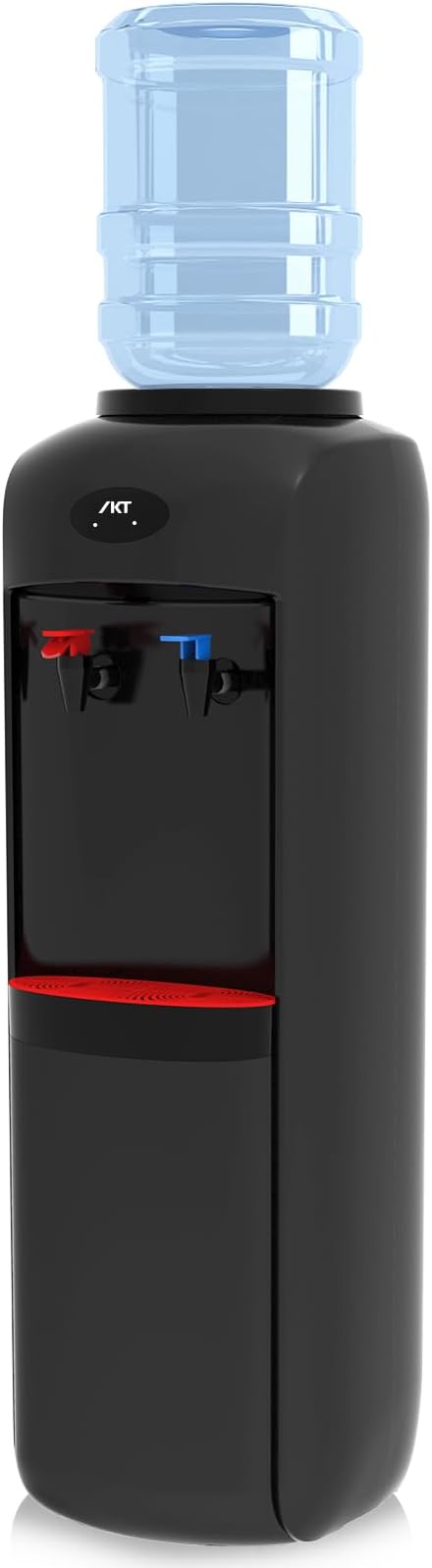 IKT Water Dispenser, Top Loading Water Cooler with Compressor Cooling, Child Safety Lock, Energy Saving, ETL Approved Hot and Cold Water, Black