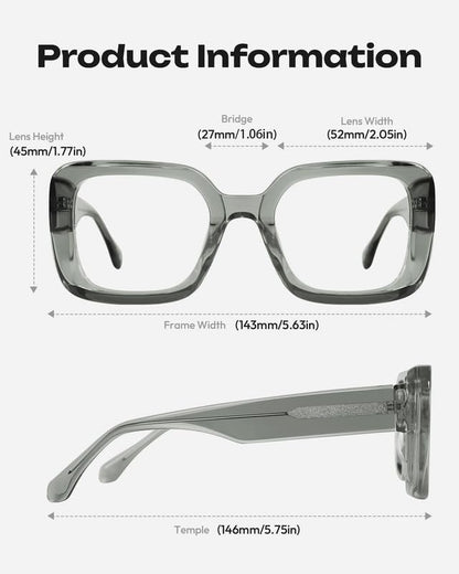 Blue Light Blocking Glasses - Anti Glare & Eyestrain, 99% Filter, Lightweight Acetate Frame for Gaming/Office/Reading