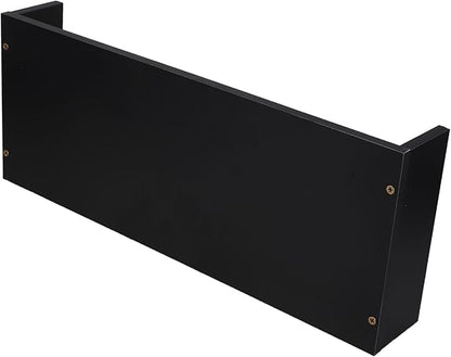 Minimalist Wood Monitor Stand Desk Riser with Anti-slip Surface Ergonomic Computer and Notebook Riser Shelf for Desktop Laptop Printer Sturdy Organizer for Office Workspace Black