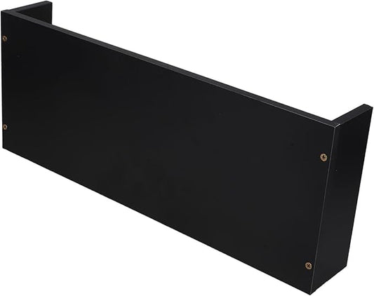 Minimalist Wood Monitor Stand Desk Riser with Anti-slip Surface Ergonomic Computer and Notebook Riser Shelf for Desktop Laptop Printer Sturdy Organizer for Office Workspace Black