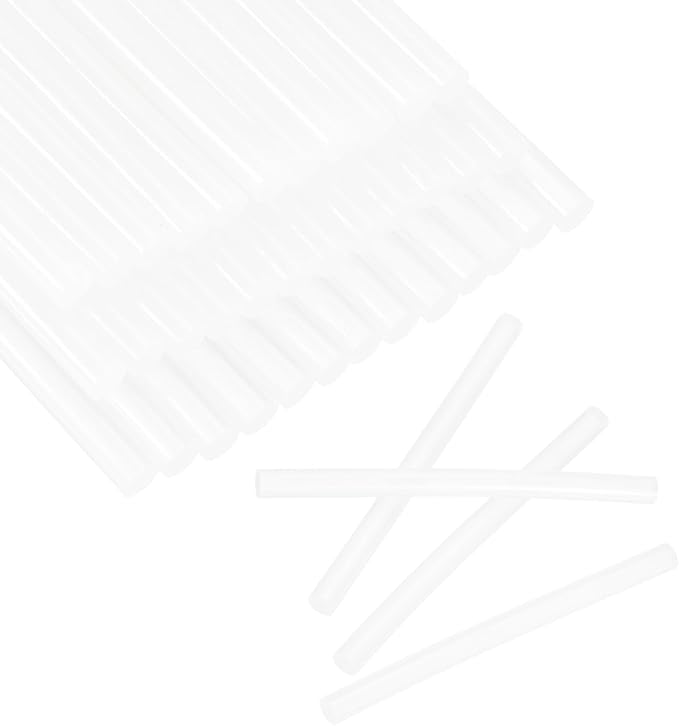 HARFINGTON 30pcs Mini Glue Stick 0.3"x3.9" High-Stick Hot Glue Gun Sticks Hot Melt Adhesive Strip for DIY Craft Sealing Repair Festival Decoration, Clear