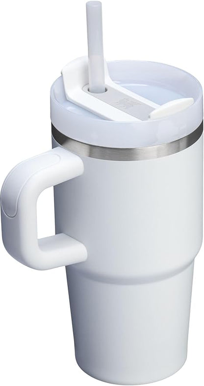 STANLEY Quencher H2.0 Tumbler with Handle and Straw 20 oz | Flowstate 3-Position Lid | Cup Holder Compatible for Travel | Insulated Stainless Steel Cup | BPA-Free | Frost