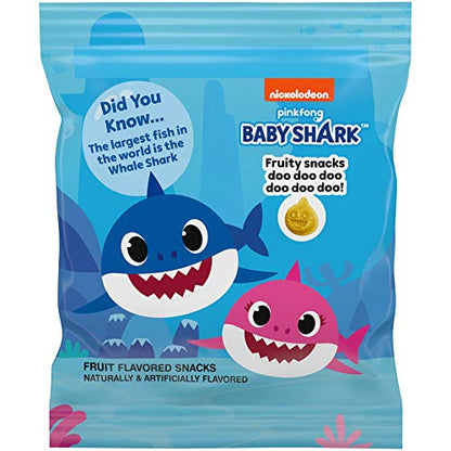 Funables Fruit Snacks, Baby Shark Shaped Fruit Flavored Snacks, 0.8 Ounce Pouches (Pack of 30)