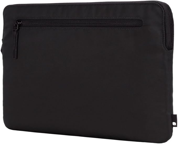 Incase Compact Laptop Sleeve with Flight Nylon - 16 Inch MacBook Pro and Laptop Case – Slim Computer Sleeve with Faux Fur Lining, Front Accessory Pocket with Zipper - Black