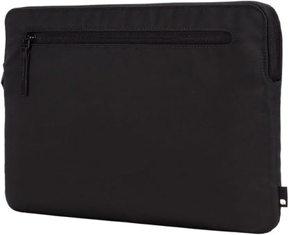 Incase Compact Laptop Sleeve with Flight Nylon - 16 Inch MacBook Pro and Laptop Case – Slim Computer Sleeve with Faux Fur Lining, Front Accessory Pocket with Zipper - Black