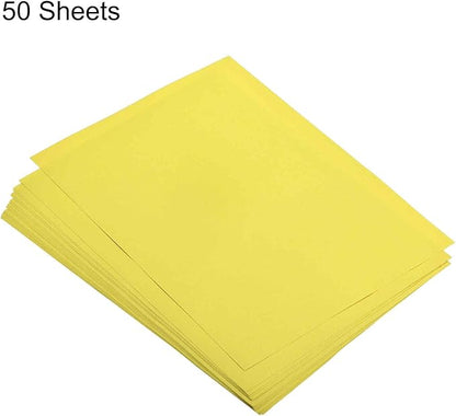 MECCANIXITY 50 Sheets Colored Copy Paper 8.3 x 11.7Inch Printer Paper 80gsm Lemon Yellow for Office Printing, Document Copying, Invitations, Forms, Art Projects