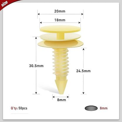 Nilight 50Pcs Front Door Trim Panel Retainers Clips Compatible with Buick Regal 1990-1996 Oldsmobile Cutlass 1992-1997,Pontiac Grand Prix 1992-1998 OEM:#GM 10153057