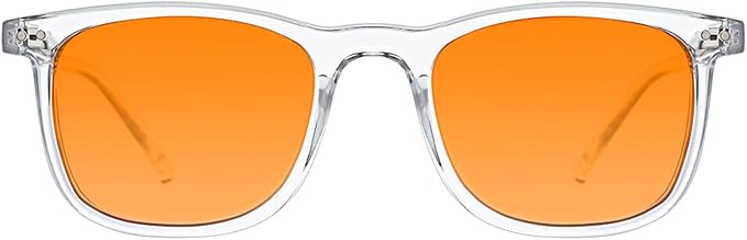 TIJN Sleep Glasses for 99% Blue Green Light Blocking Red Lens for Computer Gaming Screen Fatigue UV Protection