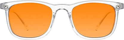 TIJN Sleep Glasses for 99% Blue Green Light Blocking Red Lens for Computer Gaming Screen Fatigue UV Protection
