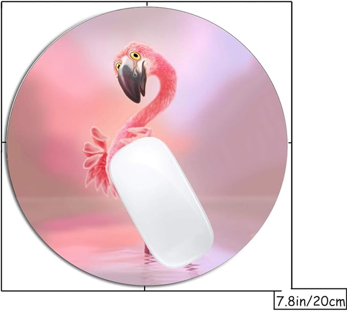Yeah Flamingo Mouse Pad Round Non-Slip Rubber Mousepad Laptop Office Computer Decor Cute Desk Accessories Customized Design Mouse Pad