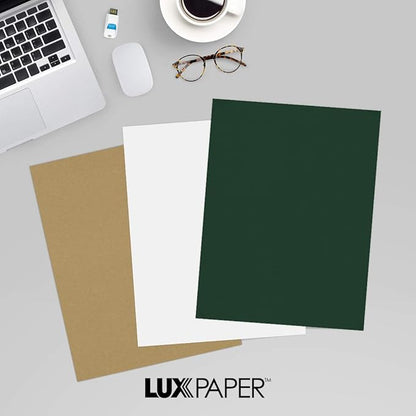 LUXPaper 8.5" x 11" Cardstock | Letter Size | Green Linen | 100lb. Cover (183lb. Text) | 500 Qty