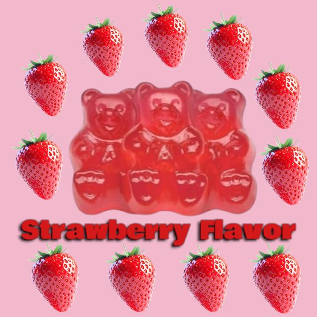Irresistibly Delicious Strawberry Gummy Bears - 1.5 lbs of Fruity Bliss-Soft, Chewy, and Bursting with Tangy Delight-Great for Kids and Adults of All Ages(24 oz)