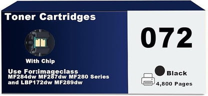 072 072H CRG-072 Toner Cartridge High Yield Black Replacement for Canon imageCLASS MF284dw MF287dw MF280 LBP172dw MF289dw Printer