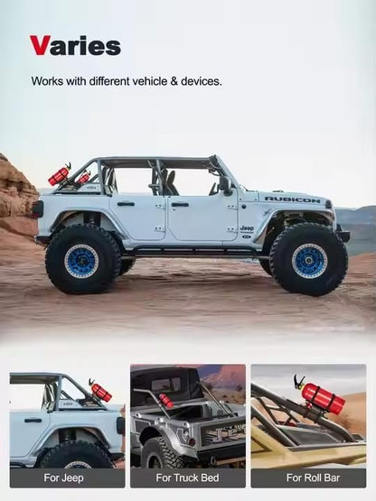 Fire Extinguisher Mount for UTV, Jeep, ATV – Quick Release Holder with Adjustable Bracket for 1.75" to 2" Roll Bars – Ideal for Cars, Boats, RVs, SXS – Secure, Easy Install Fire Extinguisher Kit.