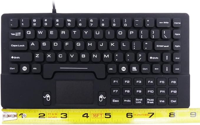DSI Waterproof Mini Keyboard with Touchpad IP68 Washable Silicone KB-JH-IKB89