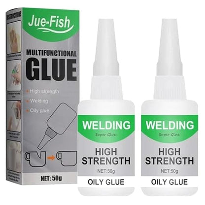 Jue Fish Multifunctional High-Strength Oily Welding Adhesive, Universal Glue (2 Pcs)