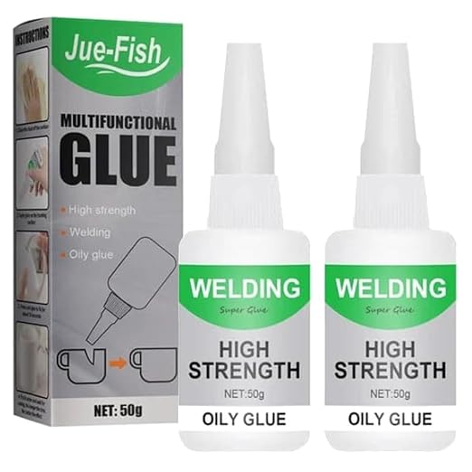 Jue Fish Multifunctional High-Strength Oily Welding Adhesive, Universal Glue (2 Pcs)
