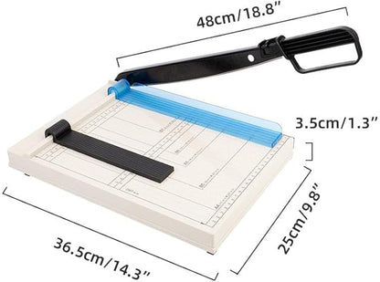 Paper Cutter A4 Cut Length, Easy to Use Lightweight Guillotine Style and Trimmer with 8 Sheet Capacity, Paper Cutter Slider Labels Photo Cardstock Crafts for Home or Small Business