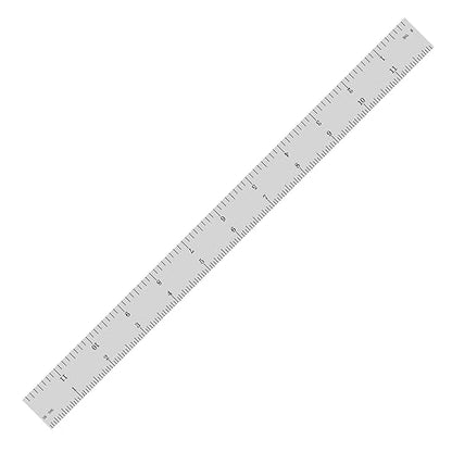 PEC Tools 12" Rigid Metal Ruler, Made from Premium Stainless Steel, 4R Graduation (1/8", 1/16", 1/32", 1/64"), Fully Hardened and Tempered Machinst Rule, Made in USA