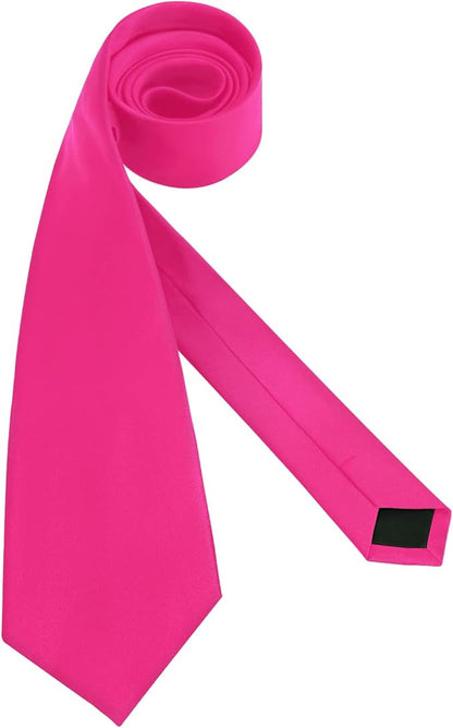 Men's Ties Solid Pure Color 3.15" (8CM) Necktie Plain Formal Business Wedding Black Ties For Men