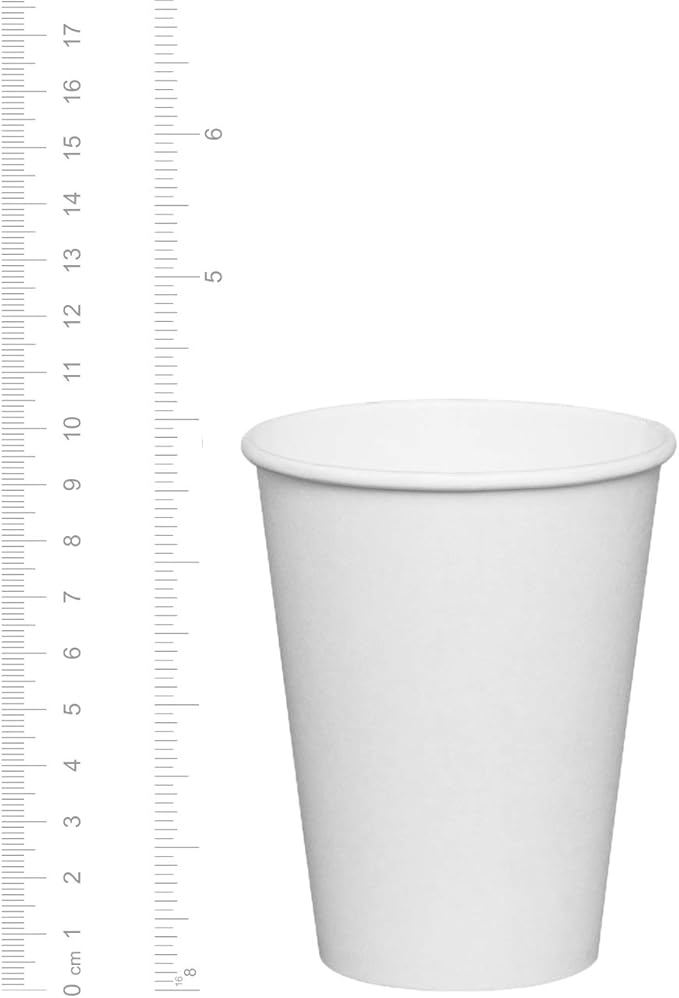 GUSTO [Case of 1,000 12 oz. Disposable White Paper Cups, Hot Coffee Cups - Eco-Friendly Hot Cups (Formerely Comfy Package)