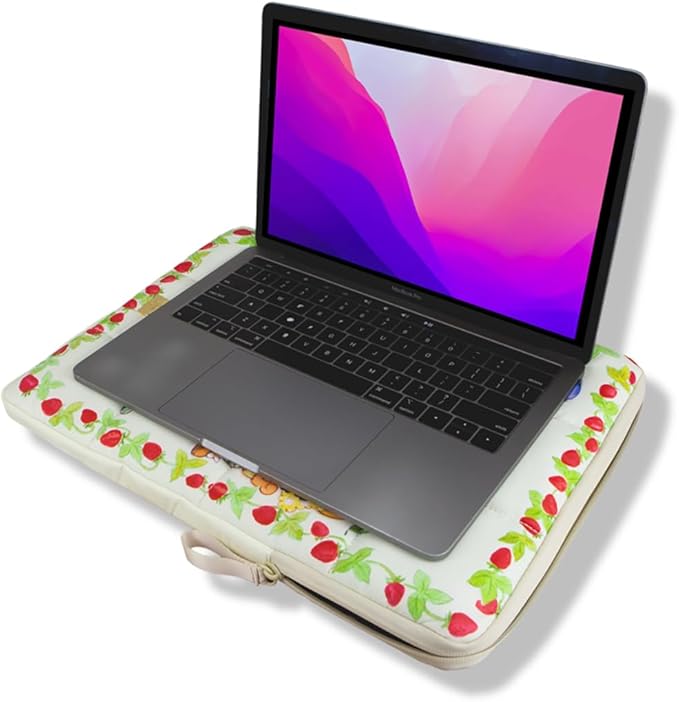 Sonix | Puffy Laptop Sleeve | 15-16 Inch, Quilted Pillow Puffer Laptop Carrying Case, Computer Sleeve | Berry Besties