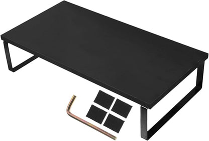 DECHOUS Ergonomic Computer Monitor Stand Riser Black Table Display Bracket for Desk Laptop Screen Elevation Eye-level Workstation