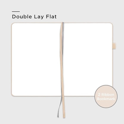 &And Per Se Blank Journal Notebook, 160 Pages, A5 5.7 x 8 inches 100 gsm Thick Paper Notebook Journals for Writing, Hardcover Notebook(1 Pack, Light Apricot)