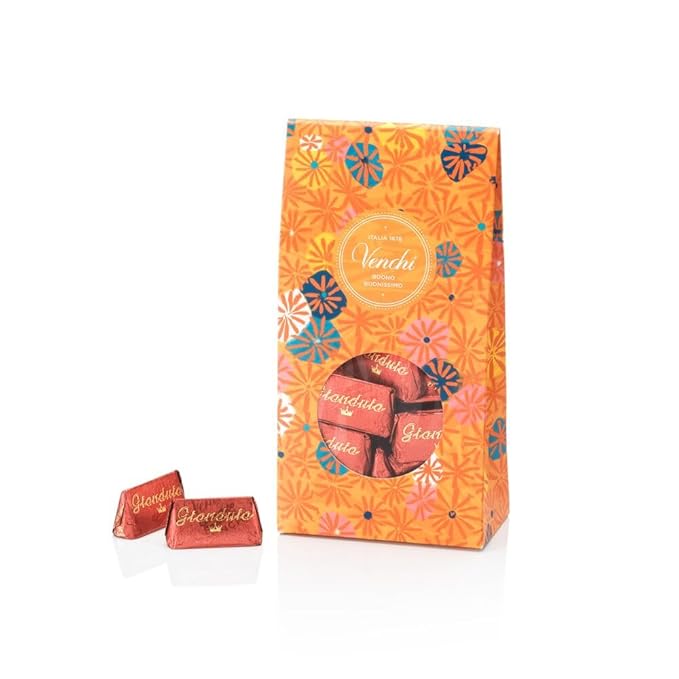 Venchi Gianduiotto Gianduia N.3 Chocolate 30-Piece Elegant Gift Box – Premium South America Cocoa Chocolate, Gianduia, Piedmont Hazelnuts & Raw Cane Sugar - Preservative & Gluten Free