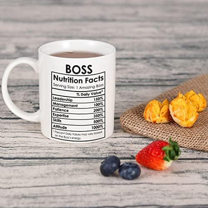 Breezy Valley Boss Coffee Mug, Best Boss Christmas Birthday Gifts for Women Men Funny, Happy Boss Day Appreciation Gifts Ideas, Office Boss Lady Mug Gifts