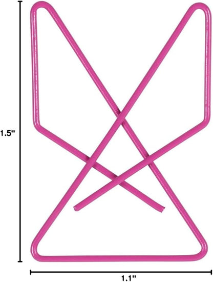 JAM PAPER Colorful Butterfly Clips - Pink Paper Clamps - 15/Pack