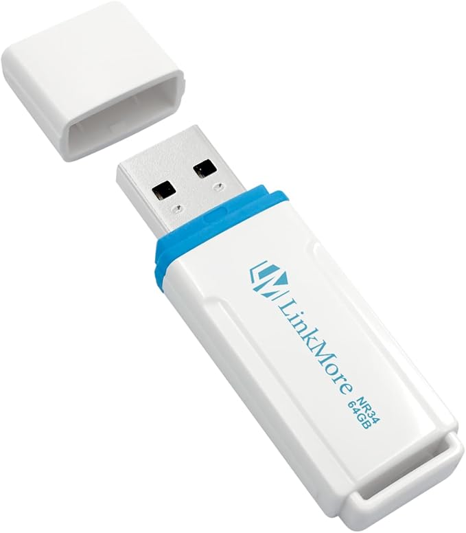 LinkMore 64GB NR34 USB3.2 USB 3.1Flash Drive, Read Speed up to 120MB/s, Write Speed up to 60MB/s, Thumb Drive (64GB, NR34- High Speed)